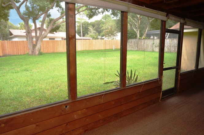 Rear Porch and Backyard