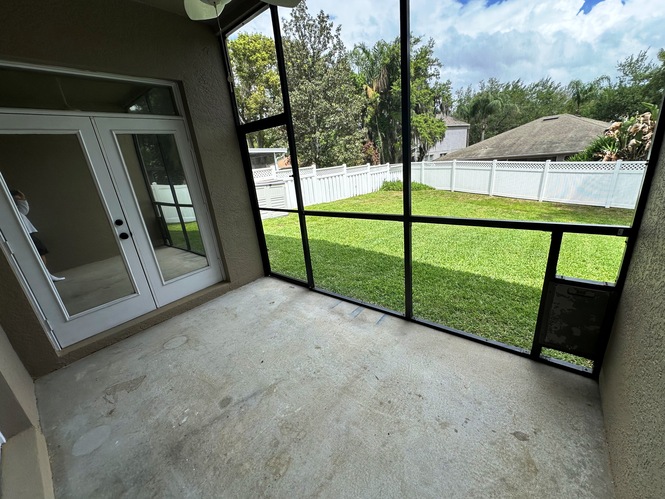 Rear Covered & Screened Porch